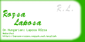 rozsa laposa business card